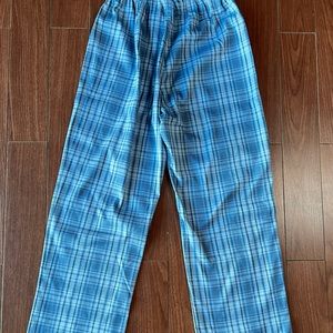 blue plaid pants